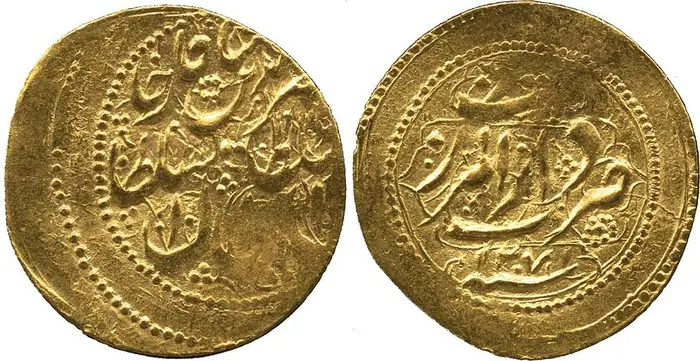 روی و پشت «۱ تومان — ناصرالدین‌شاه قاجار، ۱۸۵۰–۱۸۶۴ م» — عکس رکورد کاتالوگ نومیستا
