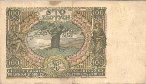 پشت اسکناس — 100 złotych لهستان