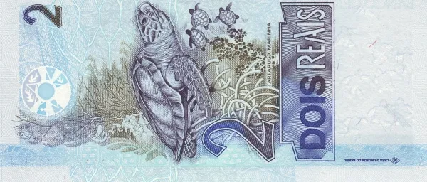 پشت اسکناس 2 reais رئال برزیل