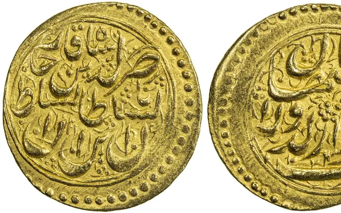 روی و پشت «۱ تومان — ناصرالدین‌شاه قاجار، ۱۸۵۴–۱۸۵۸ م» — عکس رکورد کاتالوگ نومیستا
