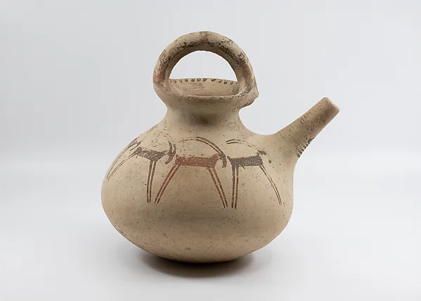 Pitcher decorated with ibexes — تصویر رکورد موزهٔ متروپولیتن (دسترسی آزاد)