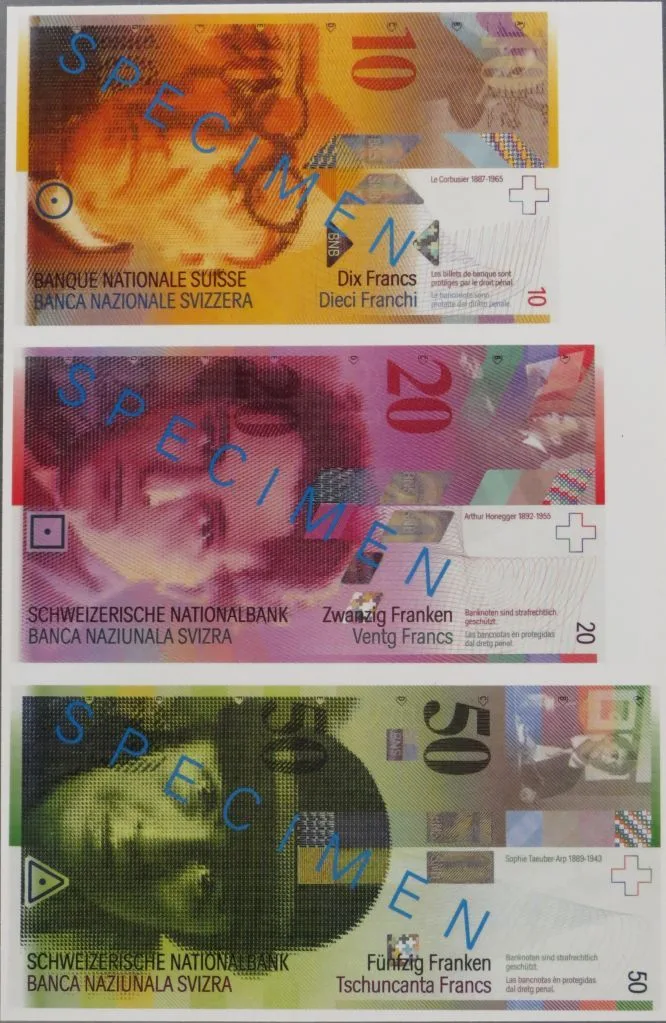 Banknote Fr 50, 1995 — تصویر رکورد یوروپیانا