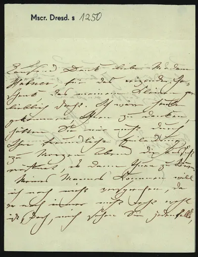 Brief von Clara Schumann an Pauline Hübner — تصویر رکورد یوروپیانا