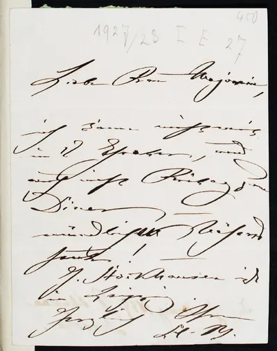 Letter from Clara Schumann to a Majorin — تصویر رکورد یوروپیانا