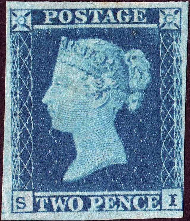 تمبر Two Penny Blue — تصویر ویکی‌انبار