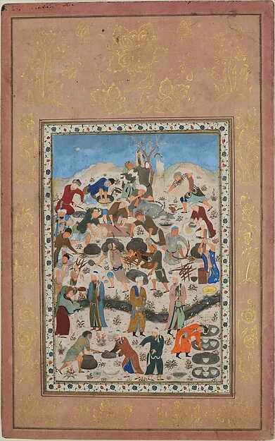 "Preparation for a Feast", Folio from a Divan of Jami — تصویر رکورد موزهٔ متروپولیتن (دسترسی آزاد)
