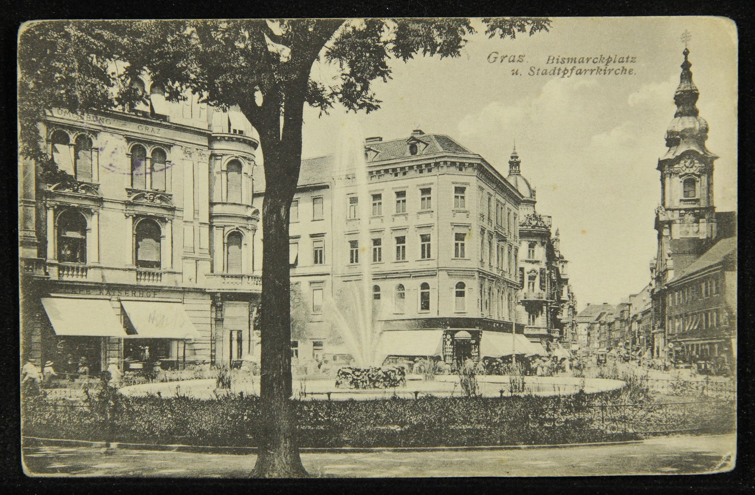 Graz. Bismarckplatz u. Stadtpfarrkirche. — تصویر رکورد یوروپیانا