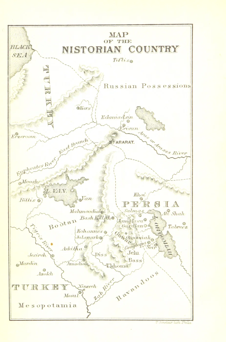 map from "The Tennesseean in Persia and Koordistan. Being scenes and incidents in the life of S. A. Rhea. [With illustrations.]". — تصویر رکورد یوروپیانا