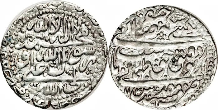 روی و پشت «۴ شاهی — شاه تهماسب دوم صفوی، ۱۷۲۷–۱۷۲۸ م» — عکس رکورد کاتالوگ نومیستا