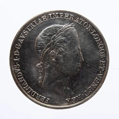 Medalie (jeton) dedicată încoronării lui Ferdinand al V-lea ca rege al Lombardiei și Veneției — تصویر رکورد یوروپیانا — شمارهٔ رکورد a444 3343f1ec5025