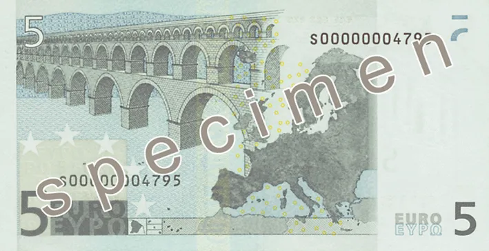 پشت اسکناس €5 یورو