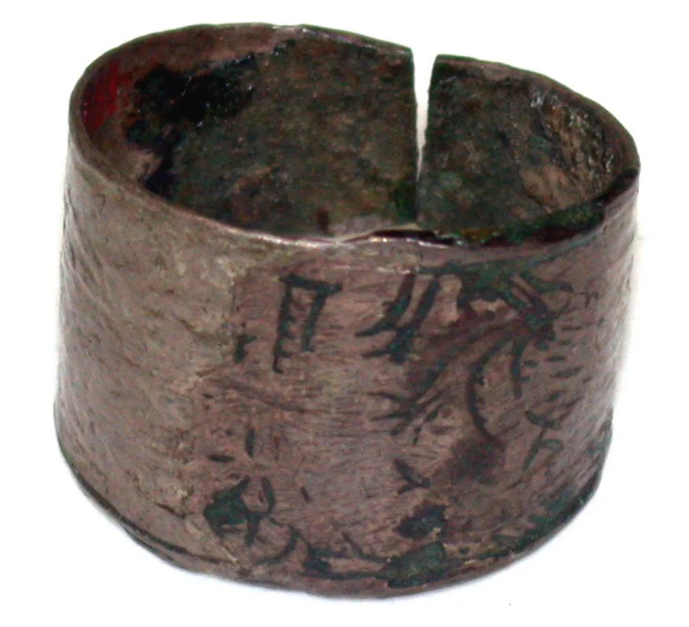 Seal ring and modern impression: two sphinxes flanking a tree — تصویر رکورد موزهٔ متروپولیتن (دسترسی آزاد)
