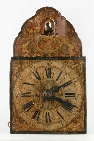 Holzräderuhr mit Kuckuck, Johannes Wildi, Eisenbach, um 1790 — تصویر رکورد یوروپیانا
