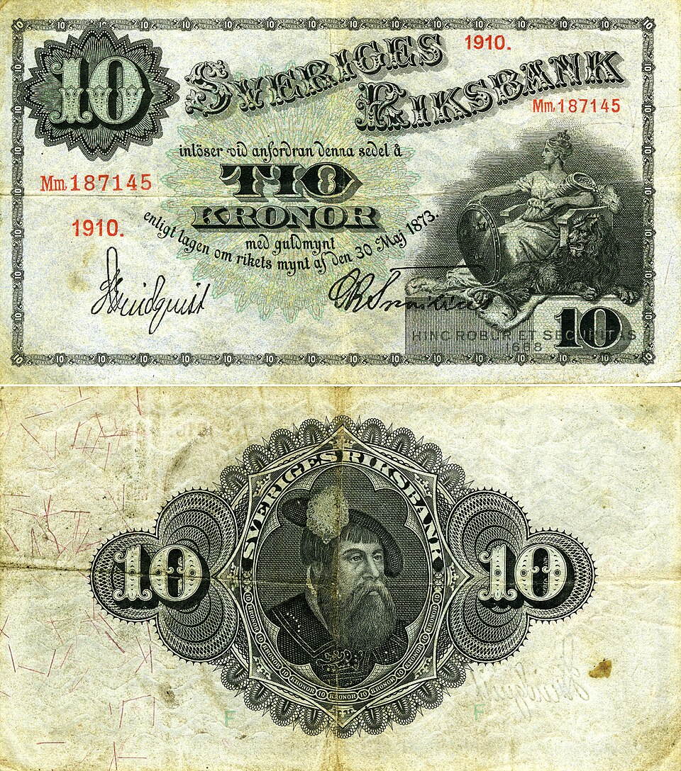 روی اسکناس — 10 kronor سوئد
