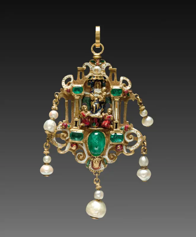 Pendant with Virgin and Child with Saints and Saint John the Evangelist — تصویر رکورد موزهٔ هنر کلیولند (دسترسی آزاد)