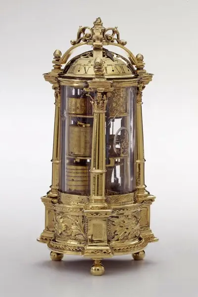 Tischuhr, Ysaac Poitevin, Montpellier, um 1585 — تصویر رکورد یوروپیانا