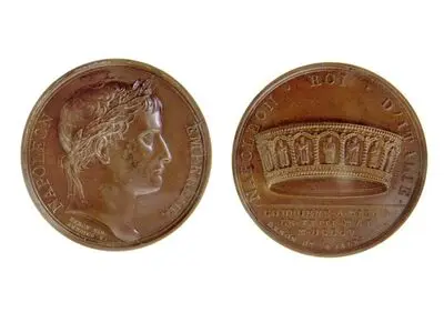 Medalie dedicată încoronării lui Napoleon ca rege al Italiei — تصویر رکورد یوروپیانا