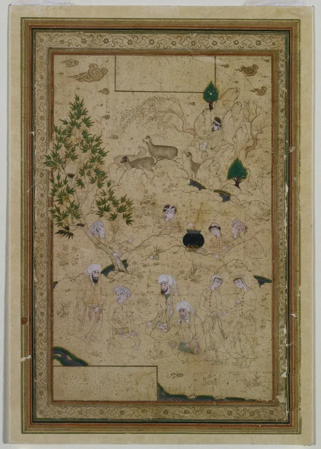 پیکنیک در کوهستان؛ نگاره تکبرگی — نمای تکمیلی ثبتشده در رکورد موزه
