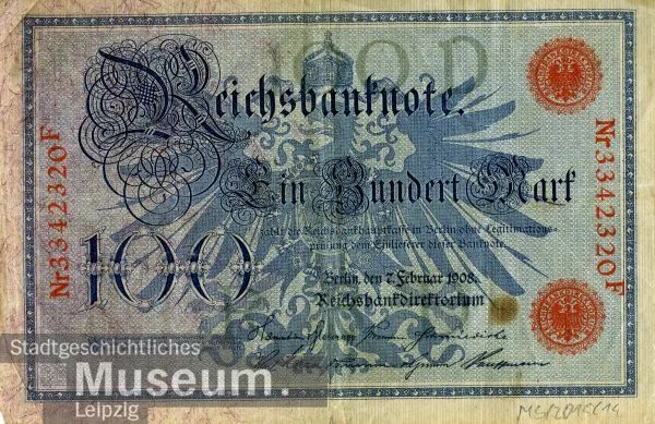 Banknote “One hundred Reichsmark” — تصویر رکورد یوروپیانا