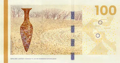 پشت اسکناس 100 kr. کرون دانمارک