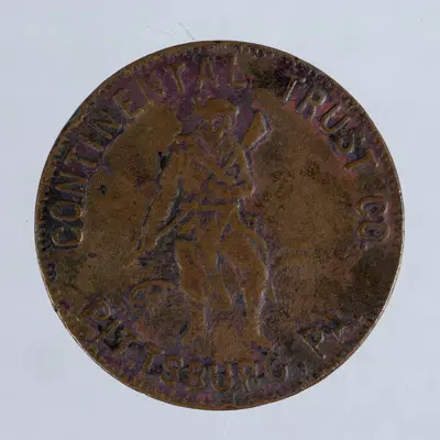 Tehnica: batere; Muchia: netedă; Aversul: Legendă dispusă circular pe margine, delimitată la exterior de un cerc perlat. Central soldat cu pușcă.; Reversul: Legendă dispusă circular pe margine și lini — تصویر رکورد یوروپیانا