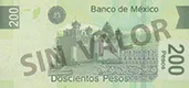 پشت اسکناس $200 پزوی مکزیک