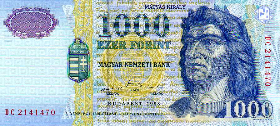 روی اسکناس — 1000 فورینت مجارستان