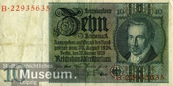 Banknote “Ten Reichsmark” — تصویر رکورد یوروپیانا