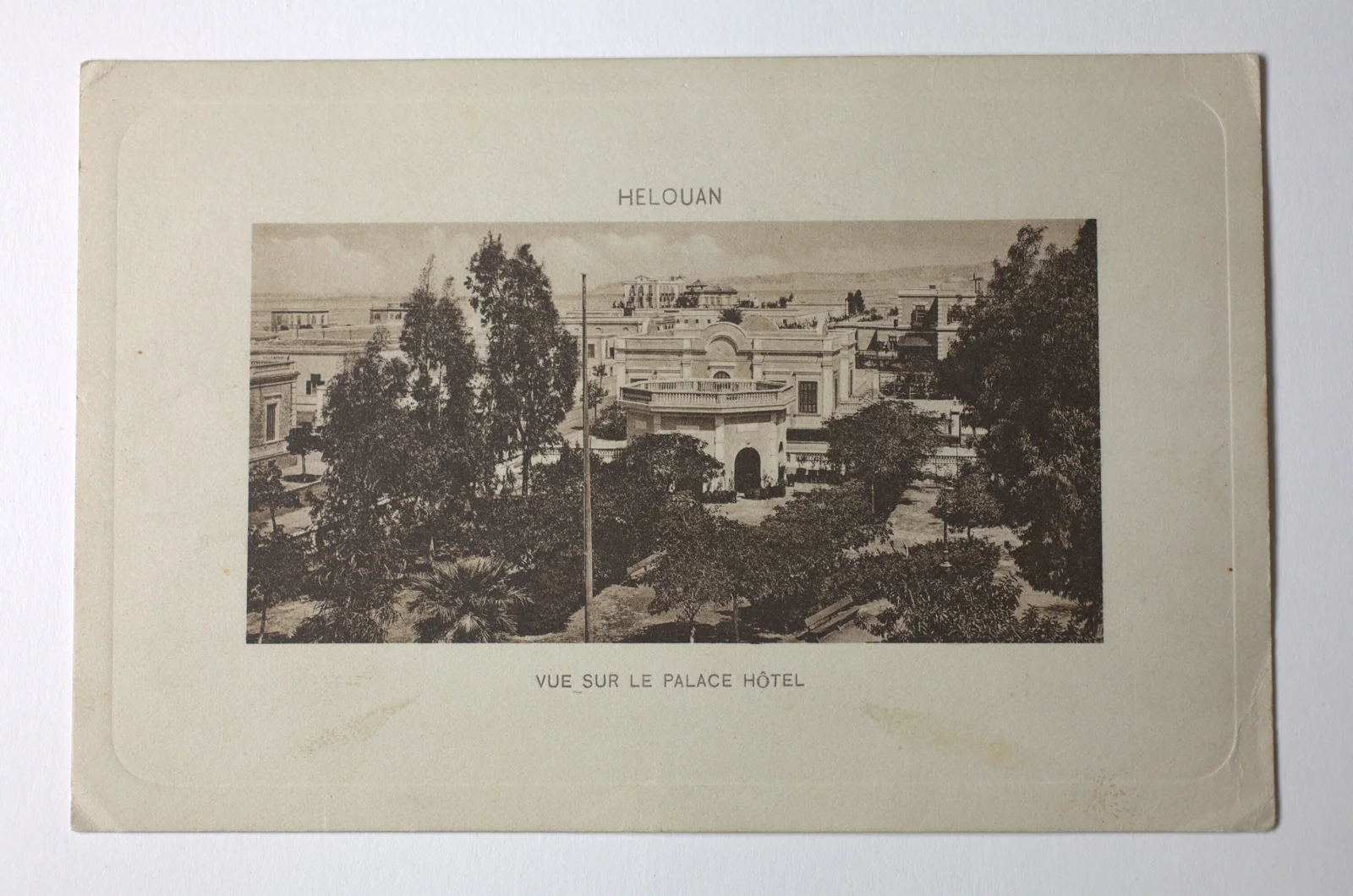 کارت‌پستال «Palace Hotel»، حلوان، مصر، جنگ جهانی اول، تام و دختر به جی. پیل، ۹ سپتامبر ۱۹۱۵ — عکس رکورد موزه‌های ویکتوریا (استرالیا)