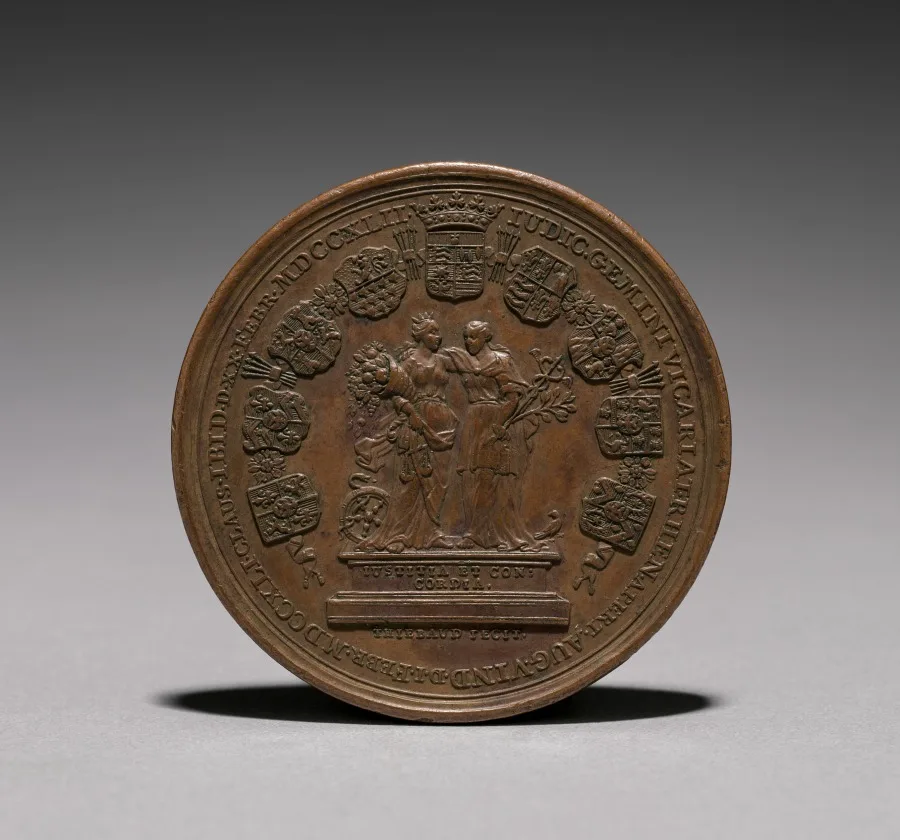 Augsburg Medal (obverse) — تصویر رکورد موزهٔ هنر کلیولند (دسترسی آزاد)