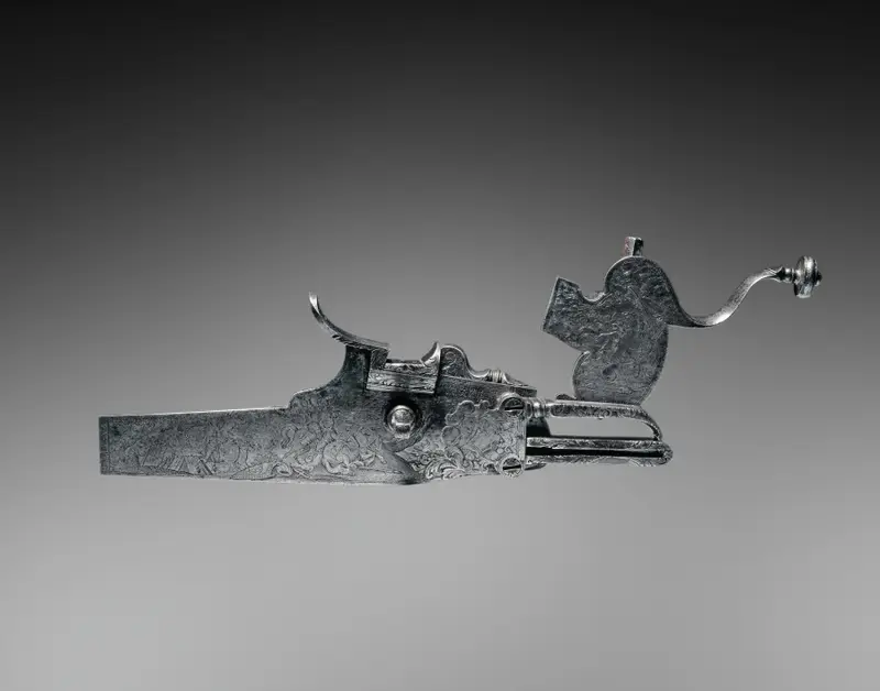 Wheel-Lock from a Hunting Rifle — تصویر رکورد موزهٔ هنر کلیولند (دسترسی آزاد)