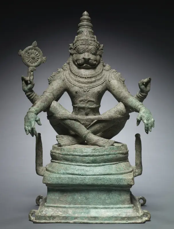 Yoga Narashimha, Vishnu in his Man-Lion Avatar — تصویر رکورد موزهٔ هنر کلیولند (دسترسی آزاد)