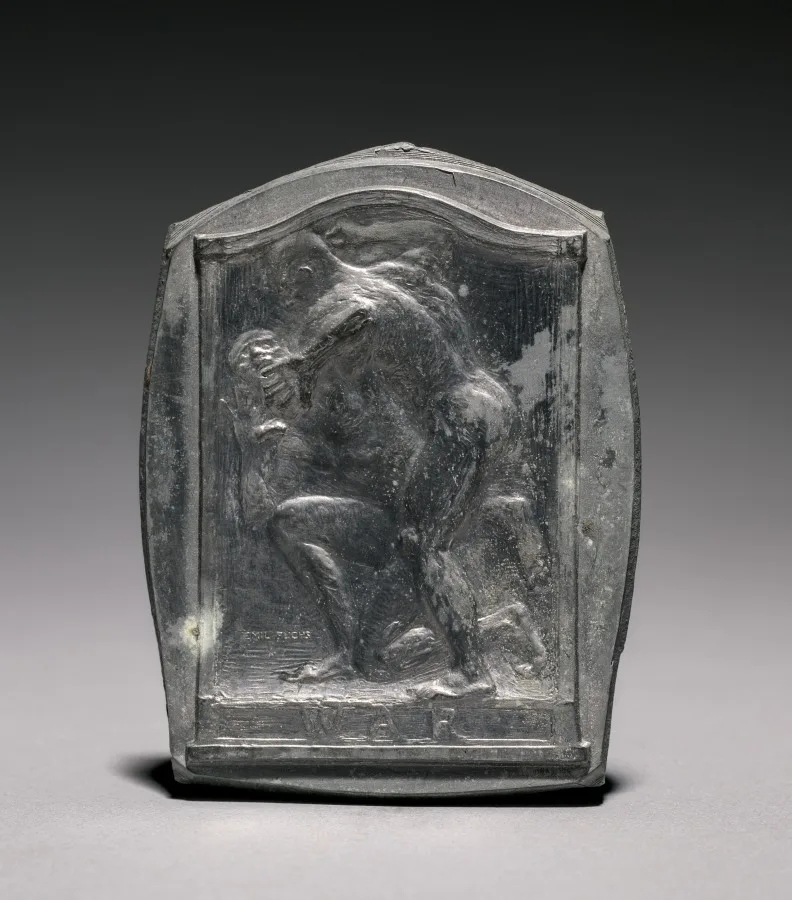 Lead Casting of Reverse Side of Peace and War Plaquette: War — تصویر رکورد موزهٔ هنر کلیولند (دسترسی آزاد)