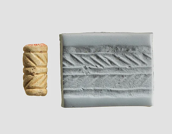 Cylinder seal — تصویر رکورد موزهٔ متروپولیتن (دسترسی آزاد)