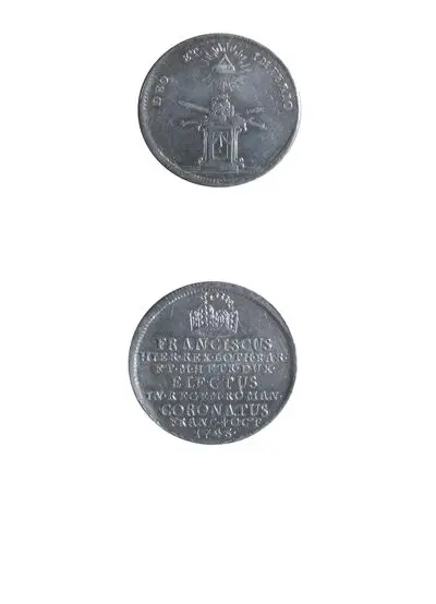 Medalie dedicată alegerii și încoronării lui Francisc I ca rege roman — تصویر رکورد یوروپیانا — شمارهٔ رکورد 6570c1e2