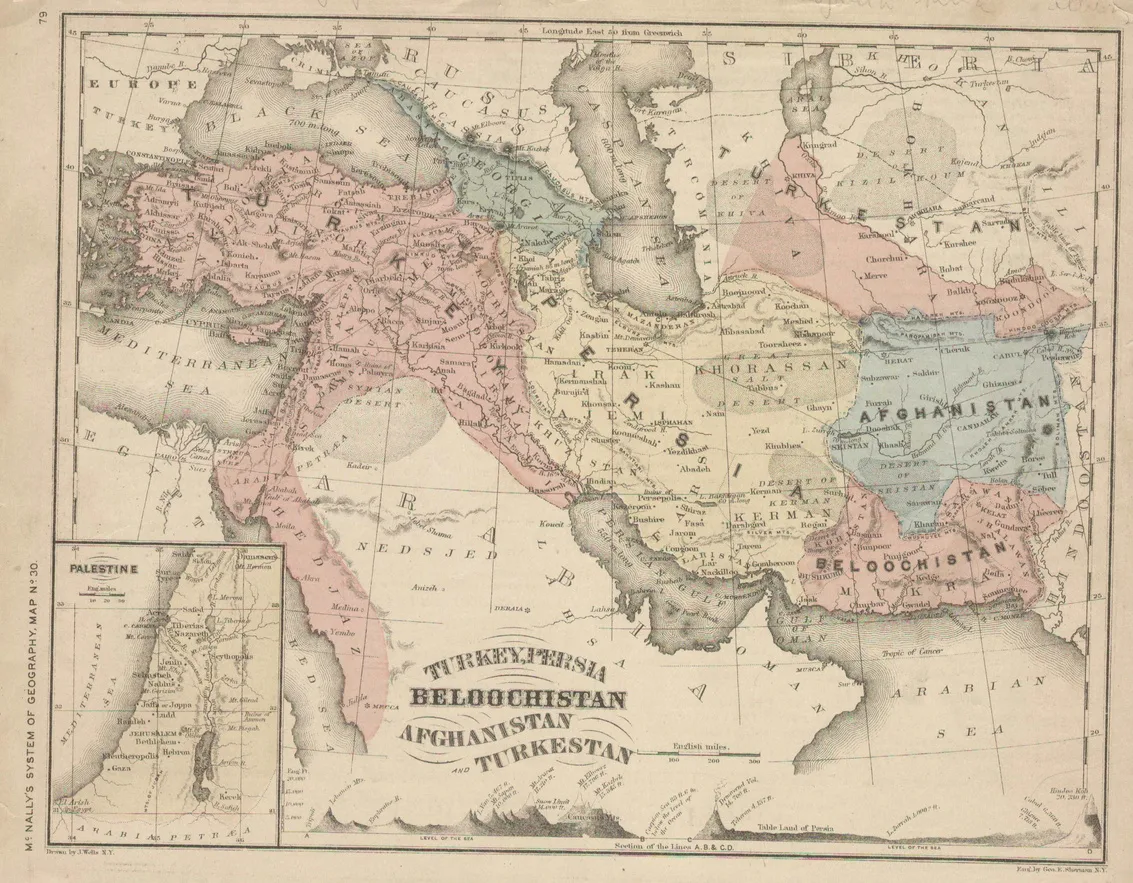 Turkey, Persia Beloochistan Afghanistan and Turkestan. / — تصویر رکورد یوروپیانا