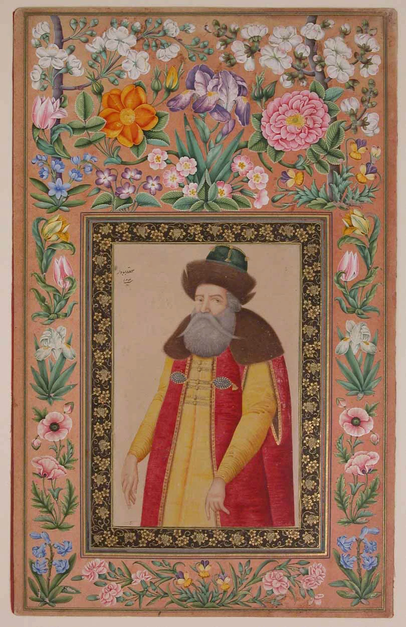 «چهره سفیر روسیه، شاهزاده آندری پریکولونسکی»، برگی از آلبوم دیویس — نمای تکمیلی ثبت‌شده در رکورد موزه