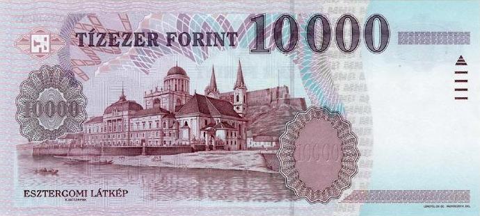 پشت اسکناس — 10000 فورینت مجارستان