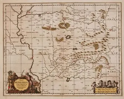Johannes Janssonius, Nordul Banatului și sudul Crișanei, Amsterdam, 1645 (ed. Moses Pitt și William Nicholson, Oxford, 1683). — تصویر رکورد یوروپیانا