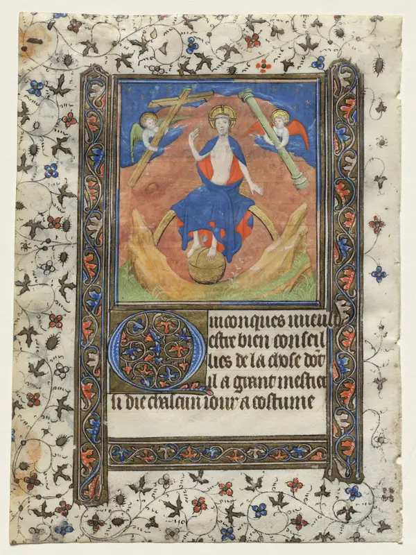Leaf from a Book of Hours: Christ in Judgment — تصویر رکورد موزهٔ هنر کلیولند (دسترسی آزاد)