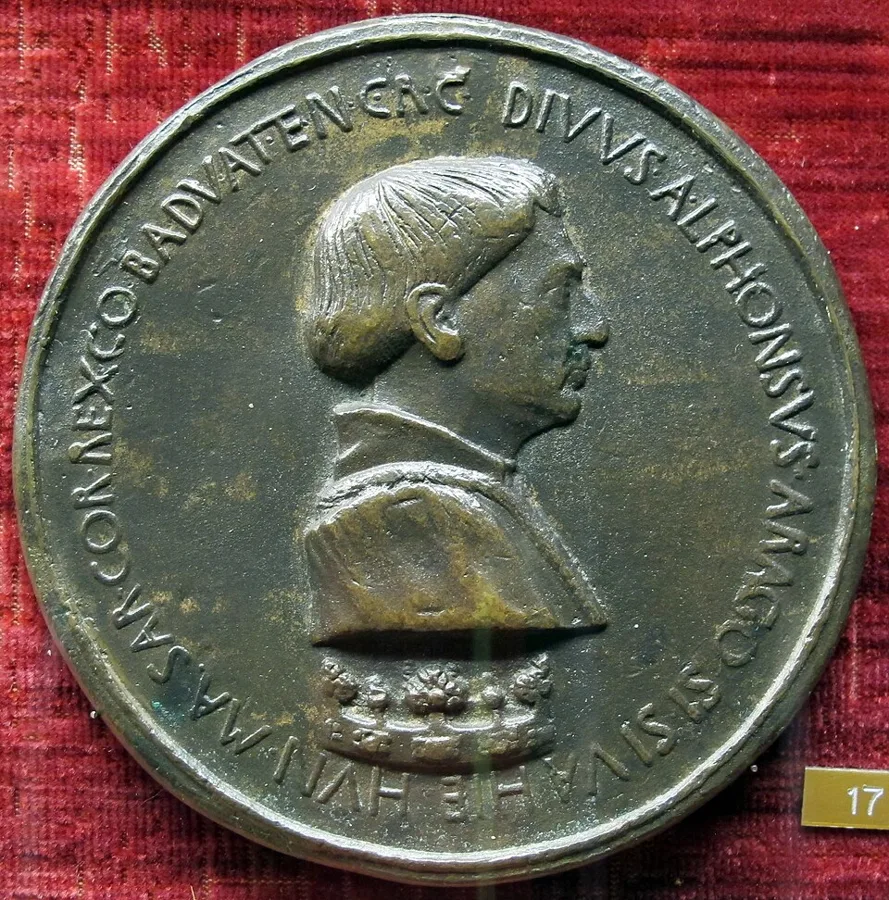 zweite Medaille von Alfonso V d'Aragon — تصویر رکورد ویکیداده