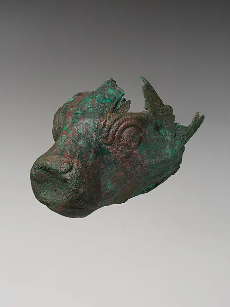 Bovine-headed vessel — تصویر رکورد موزهٔ متروپولیتن (دسترسی آزاد)