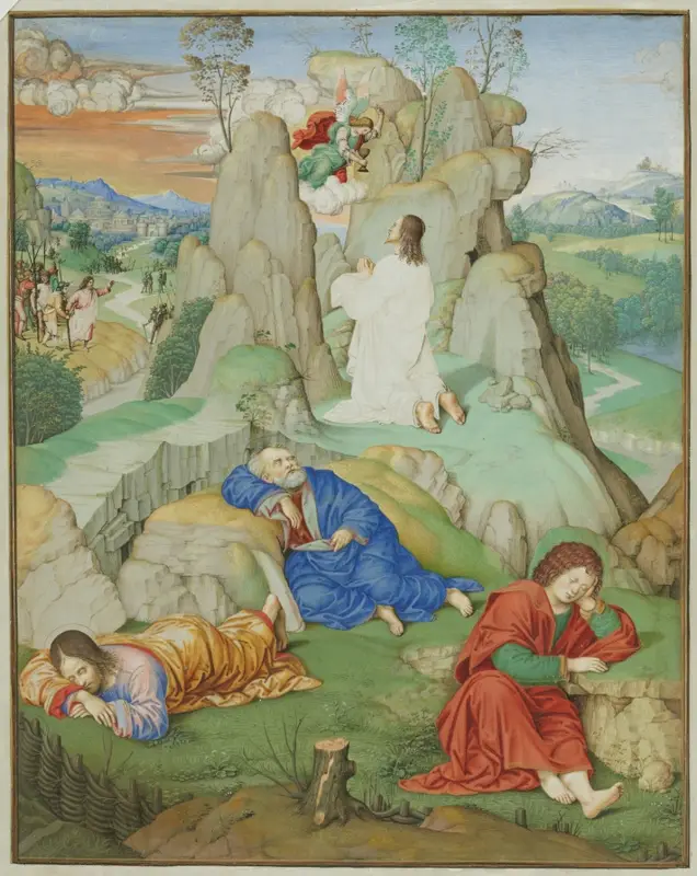 Full Page Miniature: The Agony in the Garden — تصویر رکورد موزهٔ هنر کلیولند (دسترسی آزاد)