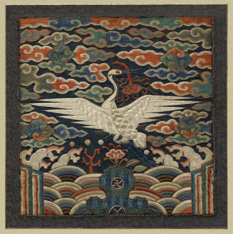 Rank Badge with Single Crane Motif — تصویر رکورد موزهٔ هنر کلیولند (دسترسی آزاد) — شمارهٔ رکورد 2019.78.2