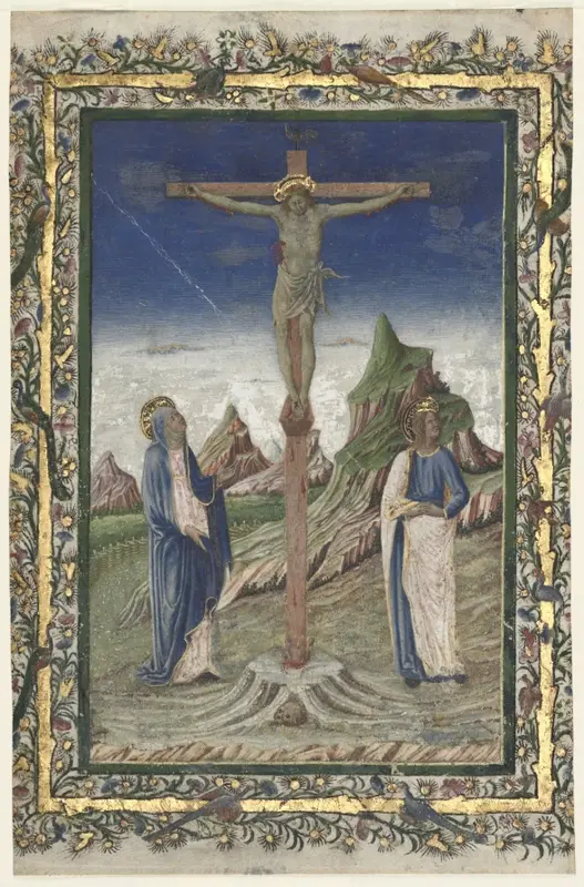 Single Leaf from a Missal: The Crucifixion — تصویر رکورد موزهٔ هنر کلیولند (دسترسی آزاد)