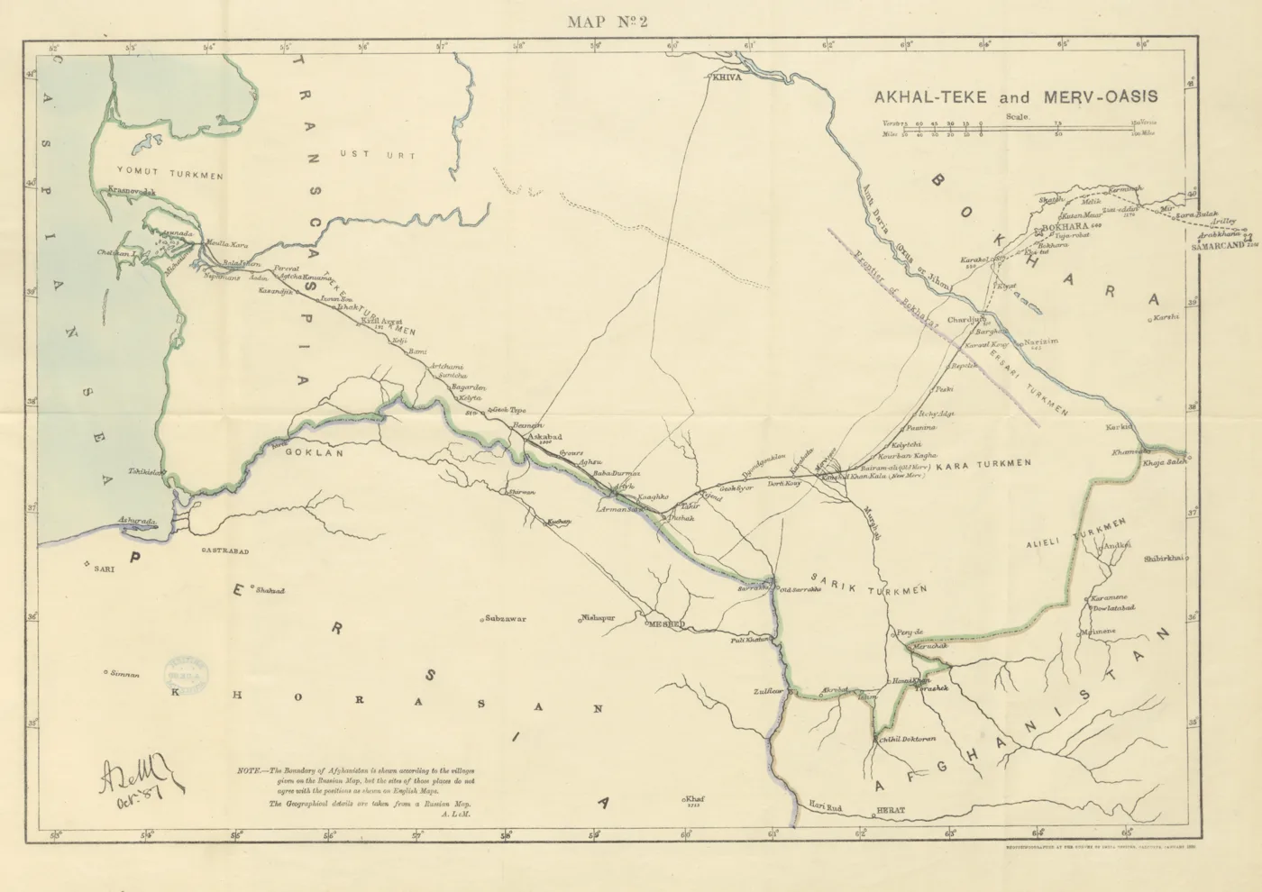 map from "From London to Bokhara, and a ride through Persia". — تصویر رکورد یوروپیانا