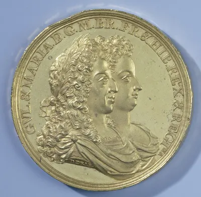 Tocht van Willem III, prins van Oranje-Nassau naar Engeland, penning uitgereikt aan de dichters, die deze bezongen hebben — تصویر رکورد یوروپیانا
