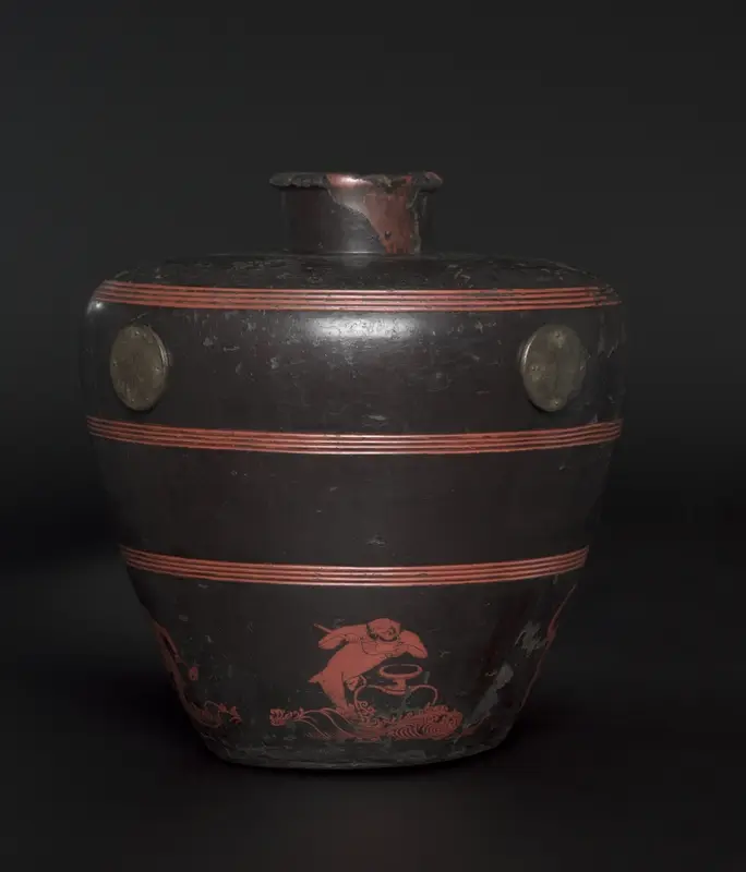 Jar with Scenes of Frolicking Xingxing — تصویر رکورد موزهٔ هنر کلیولند (دسترسی آزاد)