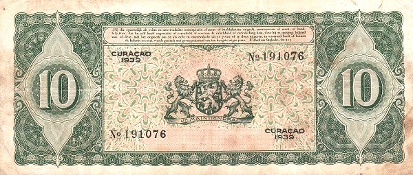 پشت اسکناس — 10 guilder هلند
