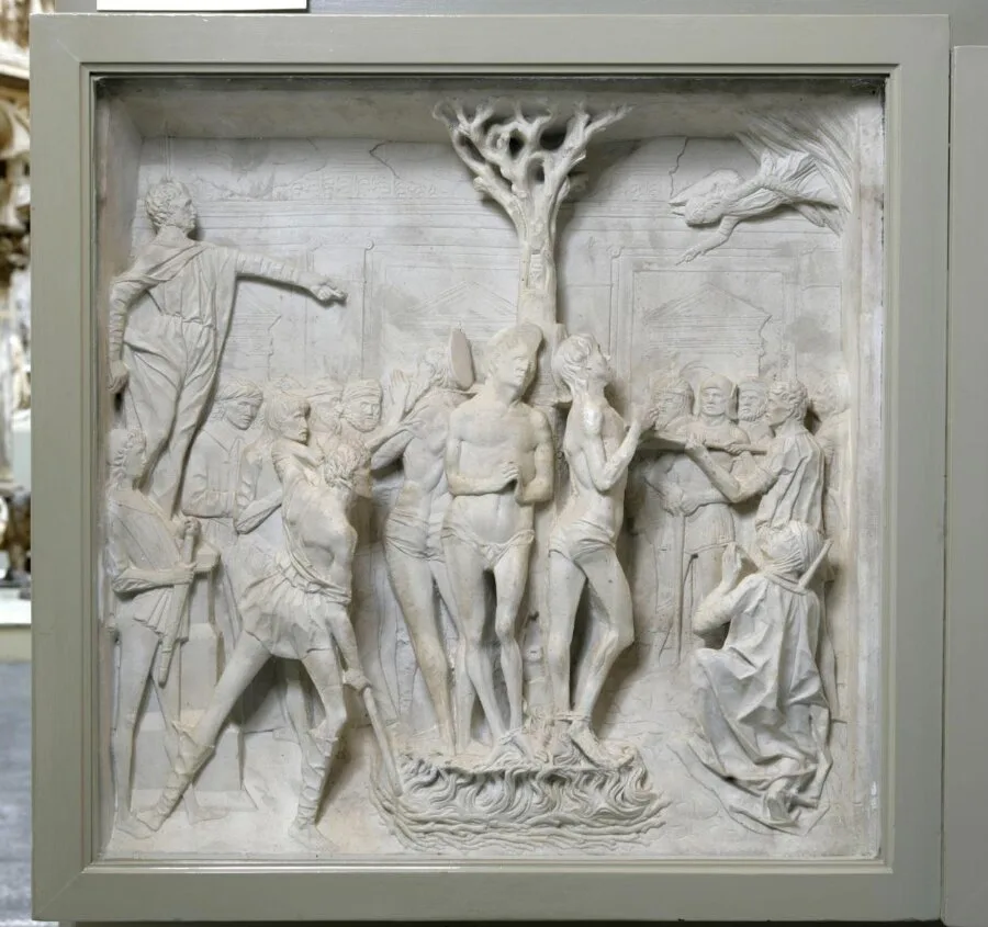 The Persian Martyrs are tied to a tree and burnt — تصویر رکورد موزهٔ ویکتوریا و آلبرت
